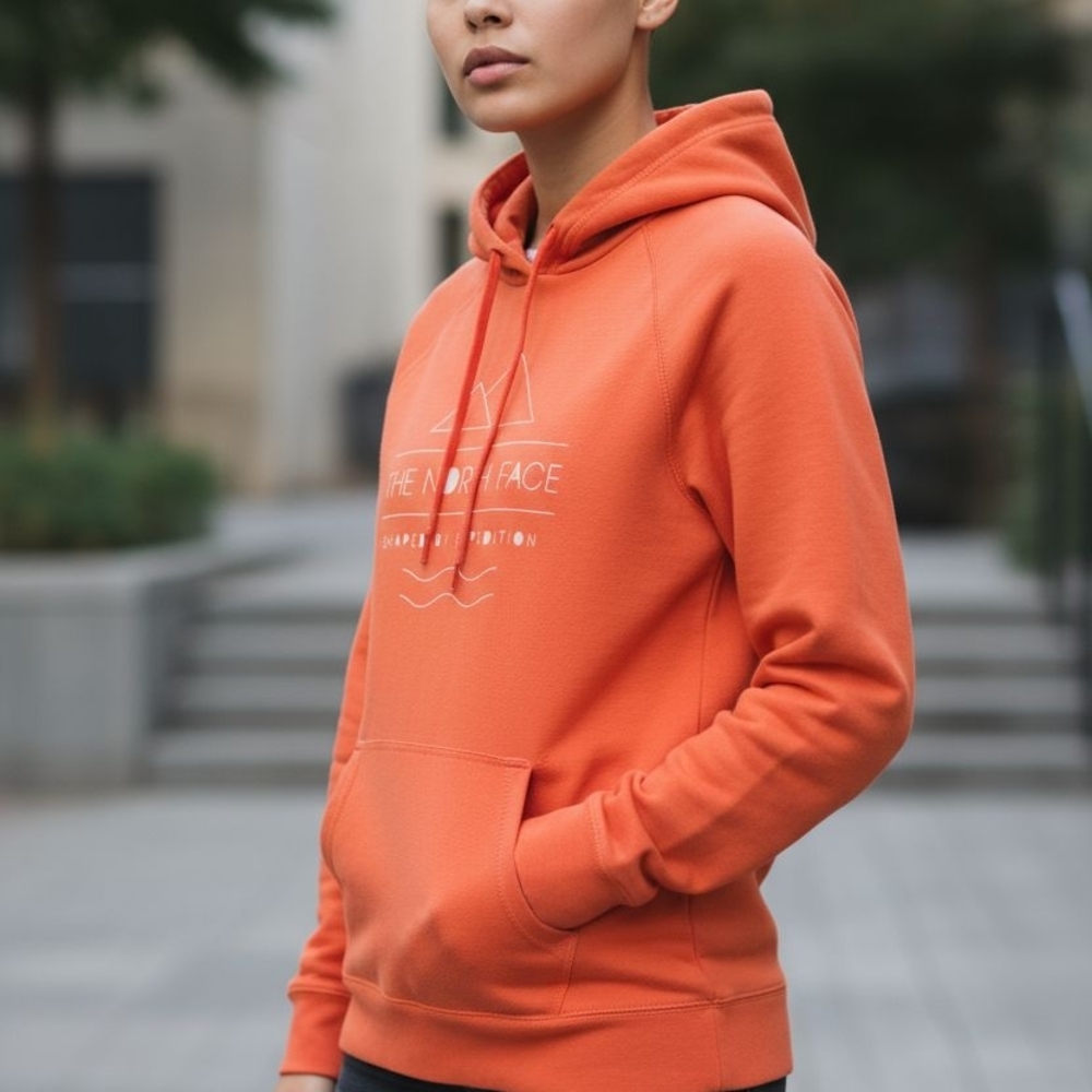 The North Face Bright Orange Hoodie - Picture 1 of 6